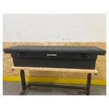 Northern Tool + Equipment Low-Profile Crossover Truck Toolbox with Removable Tray, 69in. x 20in. x 13in., Aluminum, Textured Matte Black, Pull Handle Latches- Scratch and Dent