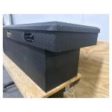 Northern Tool + Equipment Low-Profile Crossover Truck Toolbox with Removable Tray, 69in. x 20in. x 13in., Aluminum, Textured Matte Black, Pull Handle Latches