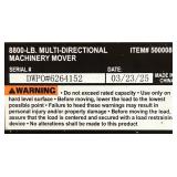 ^Strongway Omni-Directional Machinery Mover, 8000-Lb. Capacity, 360  Rotation #5000085 Msrp $329.99