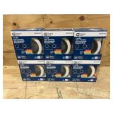 Commercial Electric Lot of 6- 4 in. Adjustable CCT Integrated LED Recessed Light Trim Can Light with 4 Trim Color Trim Options 1000 Lumens Dimmable