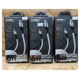TrendLogicElite 6ft iPhone To USB-C Cable lot of 3