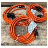 Extension cords 15ft lot of 3