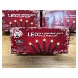 Santa's Forest 50-count clear LED rice twinkling light set (lot of 5)