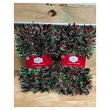 Holiday Time Frosted Red & Green 12-foot tinsel garland (lot of 2)