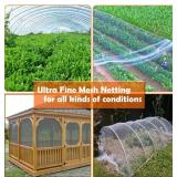 Garden Pest Barrier Netting, Thickened Mesh Net Bugs Out Plant Covers 10x33Ft Ultra Fine Protection Netting for Vegetable Plants Fruit Flowers Greenhouse Row Cover Raised Bed Insect Barrier Screen Net
