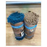 Mud Away Pet Mat (lot of 2, blue and brown)