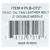 Prince Oil Tan Leather Belt 2  Double Needle lot of 2