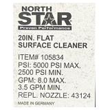 ^NorthStar Pressure Washer Surface Cleaner, 20in., 5000 PSI, 8 GPM, Stainless Steel #105834 Msrp $209.99