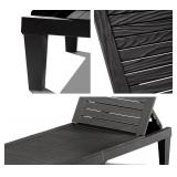 Chaise Outdoor Adjustable Black Lounge Chairs, 2 Total - Brand New *A