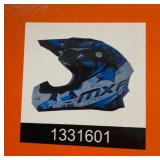 MX Force MHS39 Jet Motocross Helmet - Blue & White - Adult Size Medium - Brand New