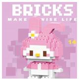 Sanrio Hello Kitty and Friends Building Bricks Toy Figures, 6 Total Character Sets - Brand New