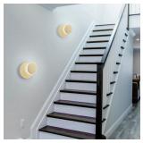 LED Gold Wall Sconces, Set of 2 Acrylic Wall Lights Fixture 6000K White Light for Living Room, Bedroom or Hallway - Brand New