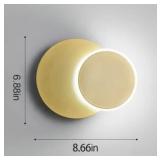 LED Gold Wall Sconces, Set of 2 Acrylic Wall Lights Fixture 6000K White Light for Living Room, Bedroom or Hallway - Brand New