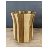 2 Waden Kitchens Utensil Holders - Small & Large Striped Wood - Brand New