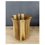 2 Waden Kitchens Utensil Holders - Small & Large Striped Wood - Brand New