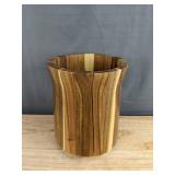 2 Waden Kitchens Utensil Holders - Small & Large Striped Wood - Brand New