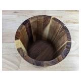 2 Waden Kitchens Utensil Holders - Small & Large Striped Wood - Brand New