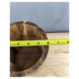 2 Waden Kitchens Utensil Holders - Small & Large Striped Wood - Brand New