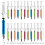 Syringe Medical Theme Black Ink Pen Set, 48-Pack, Neon Colors - Brand New
