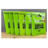 Simple Mobile SIM Kit 4G LTE & 5G Compatible Nano/Micro/Standard, 6-Pack - Brand New