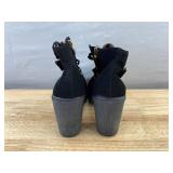 Leopard Print Interior Black Boots, Women