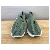 Green Knit Slip-On Shoes - Women