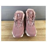 WANWO Women's Pink Faux Fur Shoe Boots, Size 8.5 - Brand New