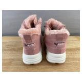 WANWO Women's Pink Faux Fur Shoe Boots, Size 8.5 - Brand New