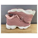 WANWO Women's Pink Faux Fur Shoe Boots, Size 8.5 - Brand New