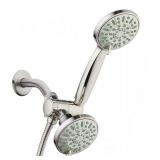 AquaDance Antimicrobial Anti-Clog High-Pressure 30-Setting Shower Combo - Brand New