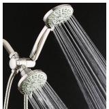 AquaDance Antimicrobial Anti-Clog High-Pressure 30-Setting Shower Combo - Brand New