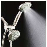AquaDance Antimicrobial Anti-Clog High-Pressure 30-Setting Shower Combo - Brand New