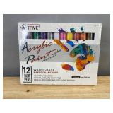 TFIVE Paint Markers, 12 Water-Based Acrylic Paint Pens - Brand New
