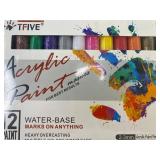 TFIVE Paint Markers, 12 Water-Based Acrylic Paint Pens - Brand New