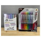 Pilot Precise V5 RT 8 Pens & Alohaster Highlighters 6-Pack - Brand New