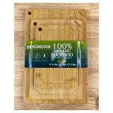 WANGMUXIA 100% Organic Bamboo Cutting Board 3 Piece Set - Brand New