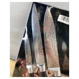 3 Piece High Carbon Stainless Steel Kitchen Knife Set - Brand New