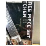3 Piece High Carbon Stainless Steel Kitchen Knife Set - Brand New