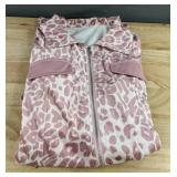 Leopard Print Zip-Up Dress - Women's Size Small - Pink & White - Brand New