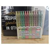 SUNEE 2026 Planner - 12 Wenyuan Gel Ink Pens - 2026 Calendar - Hard Cover Notebook - Brand New