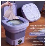 Purple Portable Folding Washing Machine - 8L Capacity - Brand New