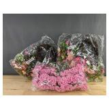 2 Heart Wreaths and 50 Pink Roses- Brand New