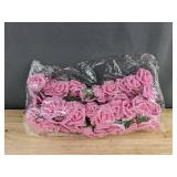 2 Heart Wreaths and 50 Pink Roses- Brand New