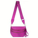 Oversized Bum Bag Rose Red Nylon - Zipper Closures - Brand New