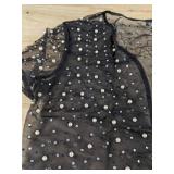 Bridalvenus Pearl Wedding Bolero Shrug - Women's Size S - Black Rhinestone - Brand New
