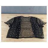 Bridalvenus Pearl Wedding Bolero Shrug - Women's Size S - Black Rhinestone - Brand New
