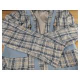 Blue Plaid Jacket & Skirt Set - Women's Size M - Brand New