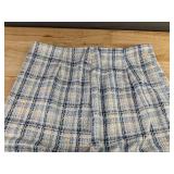 Blue Plaid Jacket & Skirt Set - Women's Size M - Brand New