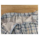 Blue Plaid Jacket & Skirt Set - Women's Size M - Brand New