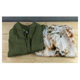 Dress & Jacket Set - Floor-Length Floral Dress & Olive Green Jacket - Women's Size 2X - Brand New